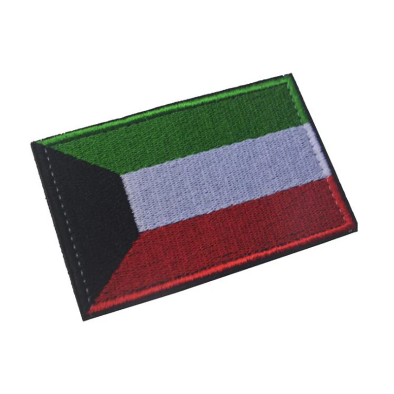 

Kuwait Flag Embroidery Badge Patch Military Tactics Morale Embroidery Patch Decal Outdoor Clothing Personalized Patch 8*5cm