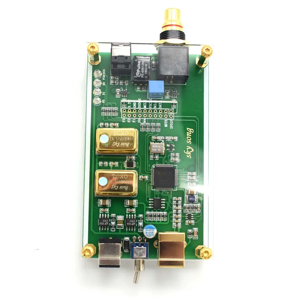 Dop64 com Chapa Interface de Saída Lusya Xu208 Xmos Assíncrona Fibra Coaxial Usb Digital Spdif Iis Dsd256 A6 018 Acrílica - Image 5
