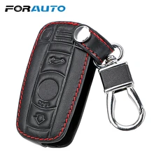 FORAUTO Автомобильный ключ чехол для BMW E90 E60 E70 E87 3 5 6 серия M3 M5 X1 X5 X6 Z4 брелок крышка пульт дистанционного управления брелок для ключей из кожи