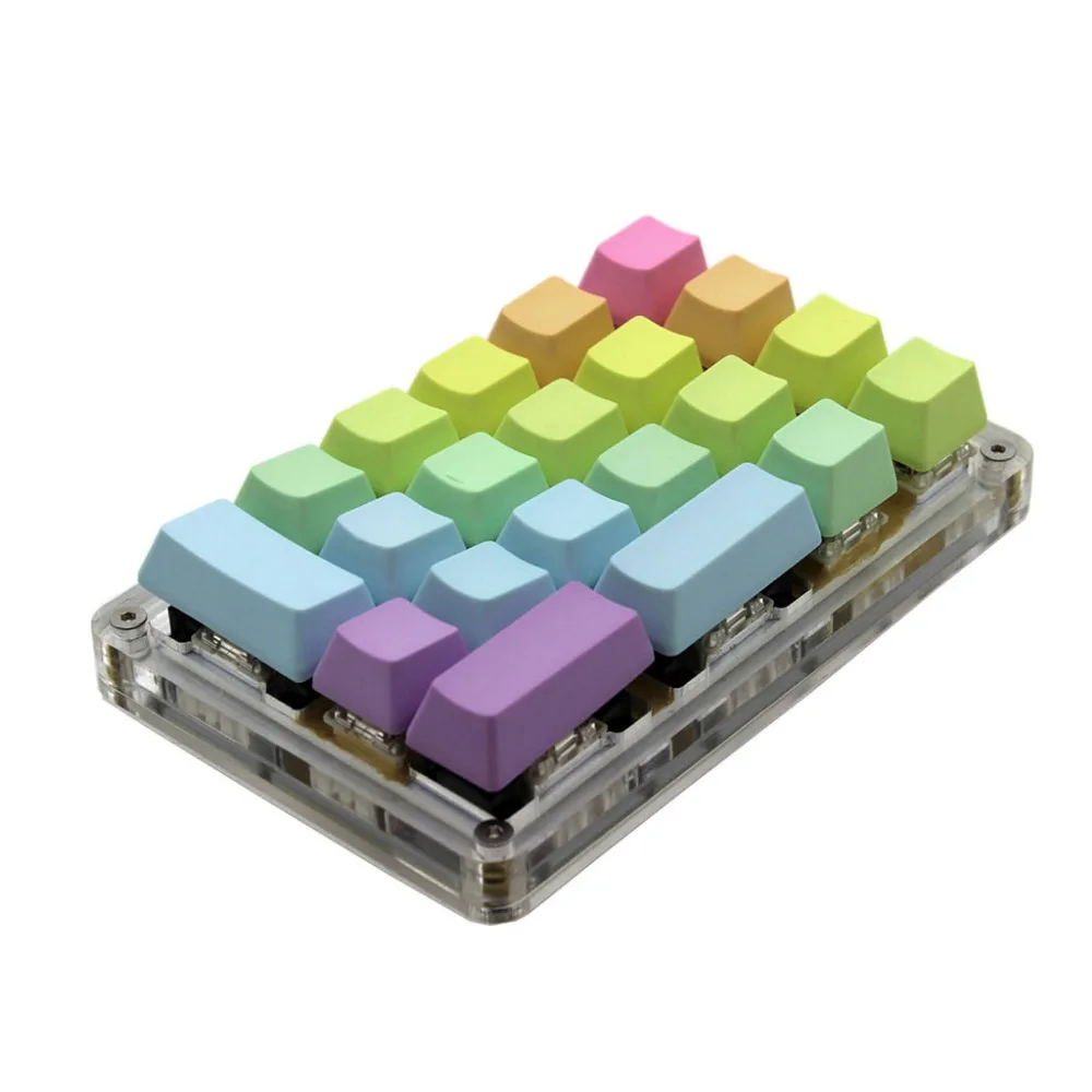 21 Key YMDK боковая печать пустая верхняя Печать Толстая клавиатура PBT ABS Keycap для MX