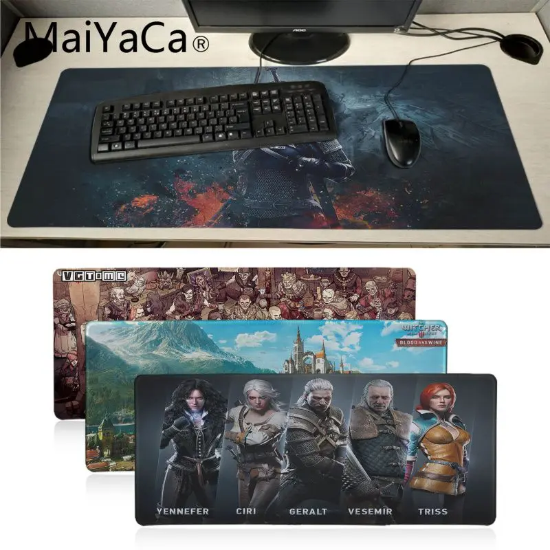 

MaiYaCa New Printed Witcher 3 High Speed New Mousepad Large Gaming Mouse Pad Anti-slip Perfect Locking PC Computer desk mat