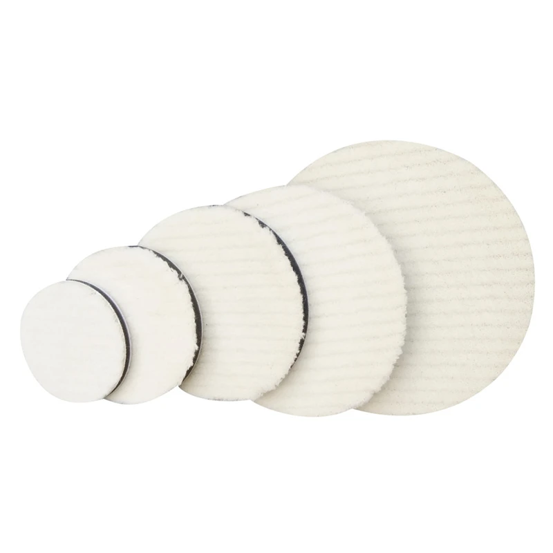 

ToHuu 2 in Wool Polishing Pads Wax Self-adhesive Polishing Plate Round Wool Polishing Disc Wheel Pad Polishers car-styling