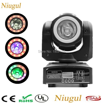 

Mini 60W Moving Head Light With Halo, RGBW 4in1 60W Beam LED Stage Lights With RGB 3in1 LED Strip, DMX LED Bar DJ Spot Lighting