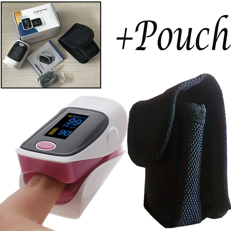 

Black Pouch! ! Fingertip OLED Finger Pulse Oximeter Blood Oxygen SpO2 Saturation Oximeter Pulso Dedo Oxigeno Pulsioximetro
