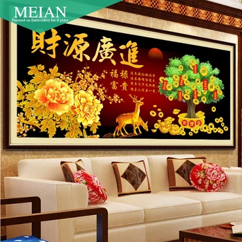 

States Coast 5D diamond circle drill room Caiyuanguangjin Festival series of new drill a cornucopia of cross stitch
