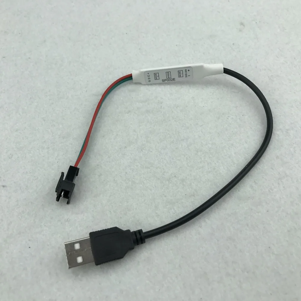 SP002E USB Светодиодный пиксельный контроллер с разъемом для входной мощности