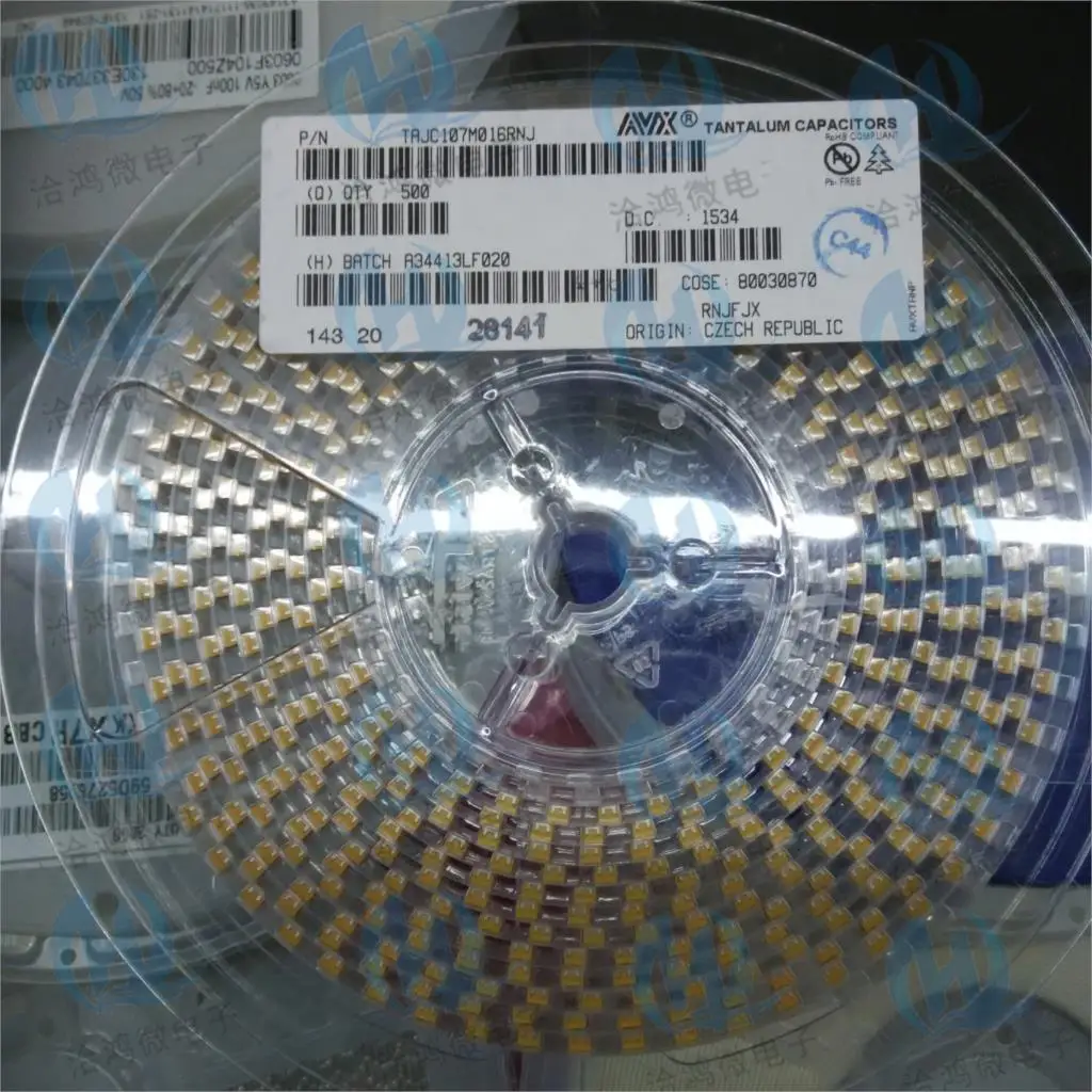 10 condensateurs tantale 1uF 25V AVX