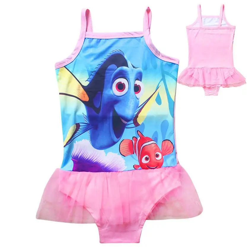 Nemo one pieces Girls Bathing Suits Swimsuit Cartoon Print Child Bikini