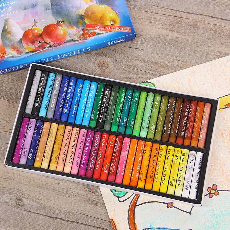 us 11 38 16 off cute art supplies crayons 50 colors soft oil pastels for drawing set children waxes kids gift oil painting stick painting item in oil pastels artists
