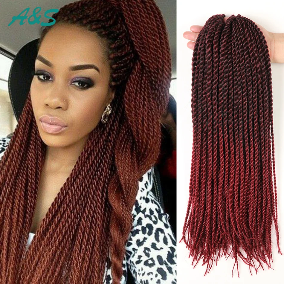 18" 1/bug 75g crochet micro braids ombre braiding hair ...