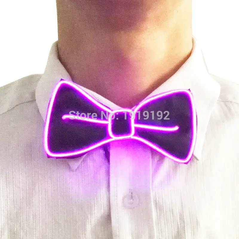 

2019 Steady on 10 Color Fashion Design Glowing Flashing bow tie led DJ's,EL bow Tie for party ,bar,club, DJ