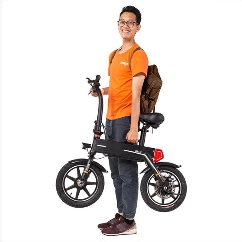  2018 new 14 inch electric bicycle foldable waterproof one body adult city electric bicycle