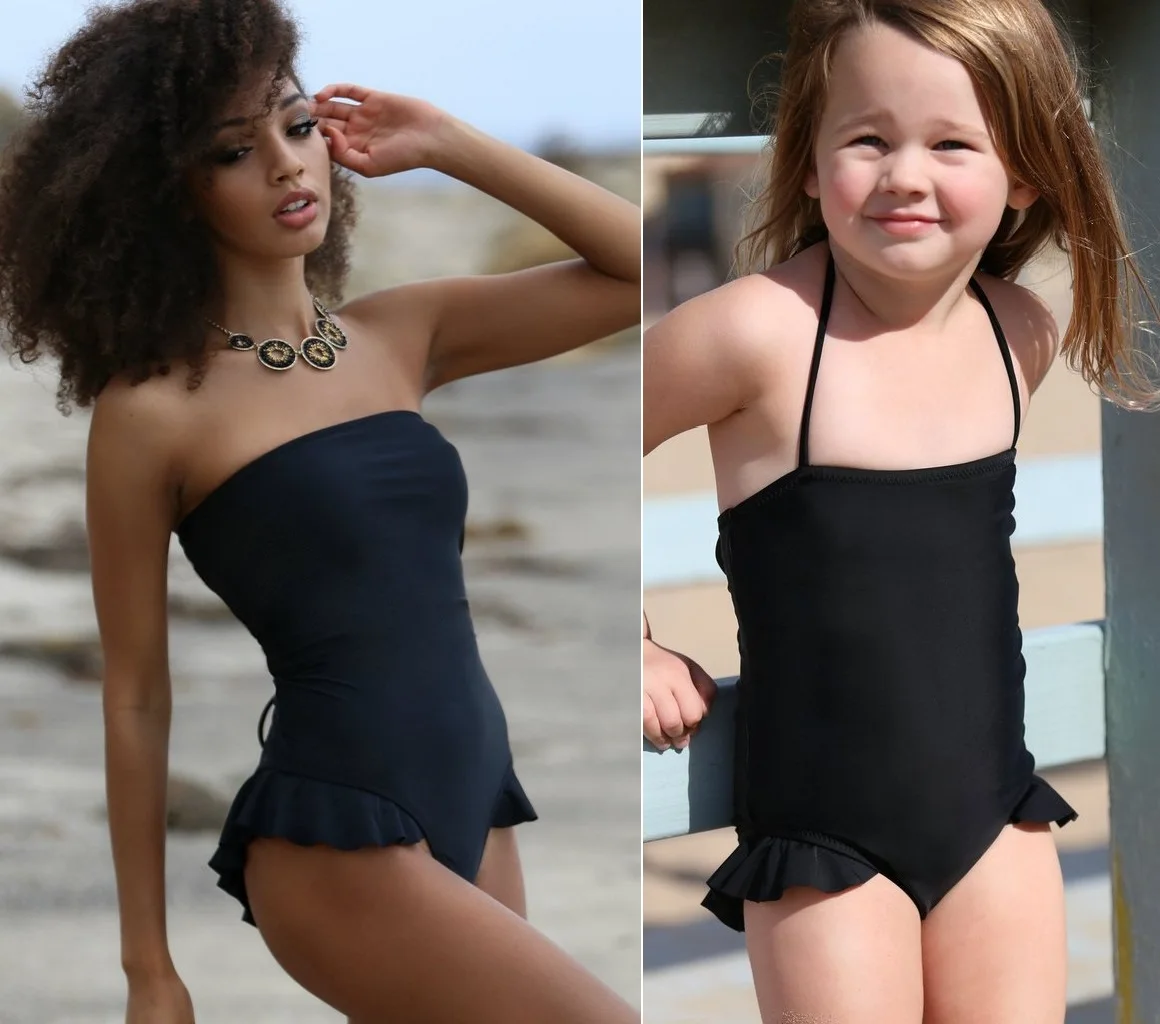 

Beach Mommy and Me Clothes Family Look Mother Daughter Swimwear Mom Mum and Girl Matching Dresses Bathing Suits Bikini Swimsuits