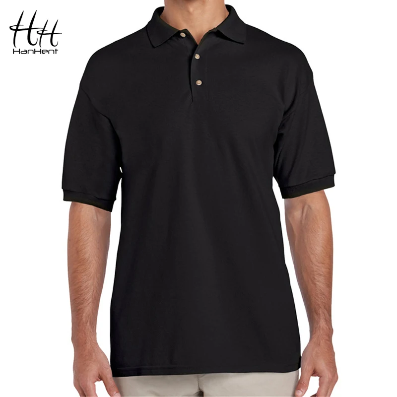 

HanHent Fashion Solid Color POLO Shirts Men Cotton Lapel Shirts Brand Multicolor Classical Business Summer Polo Shirts Wholesale