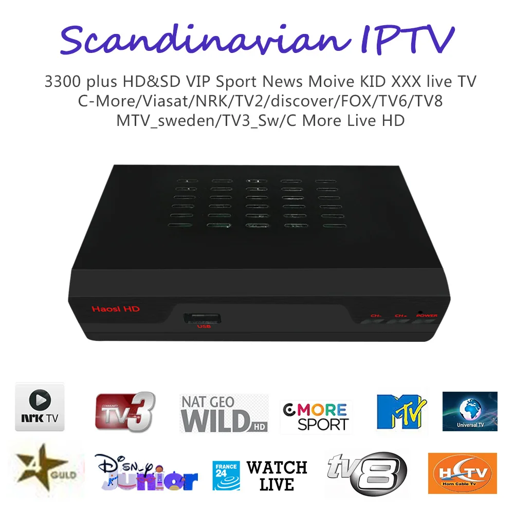 DVB S2 4k satellite receiver with Iptv europe 1 year account free 3300