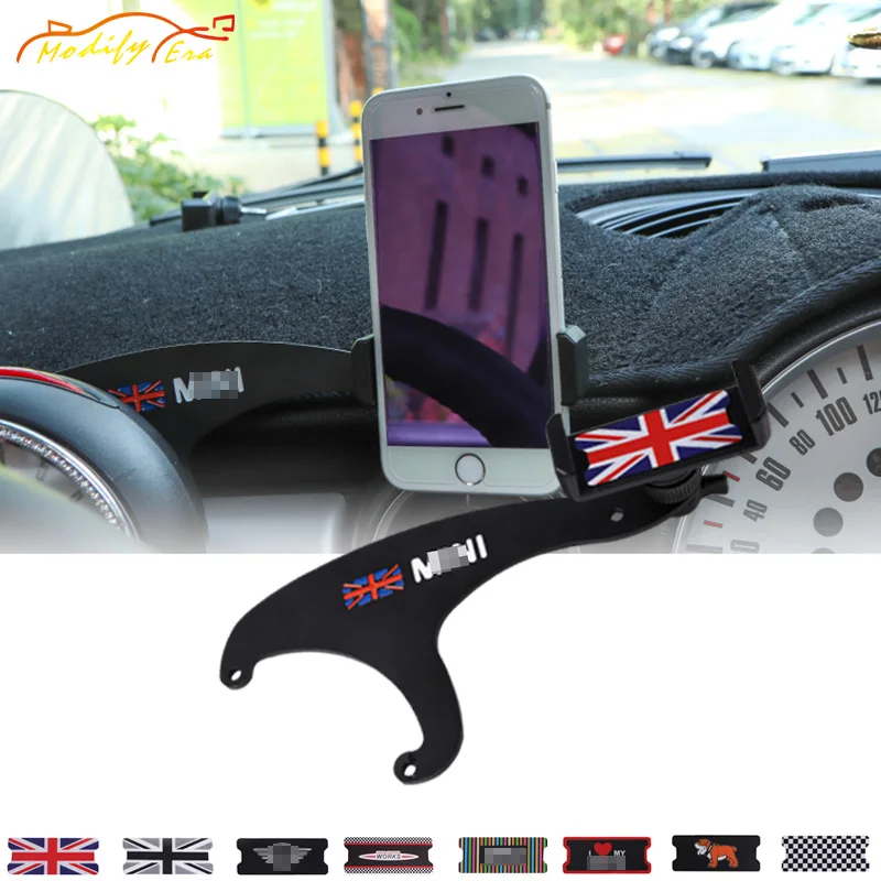 

Union Jack Car Mobile Phones Holder Bracket Car Phone GPS Mount Cradle Stand For BMW Mini Cooper F55 F56 F54 Clubman Car Styling