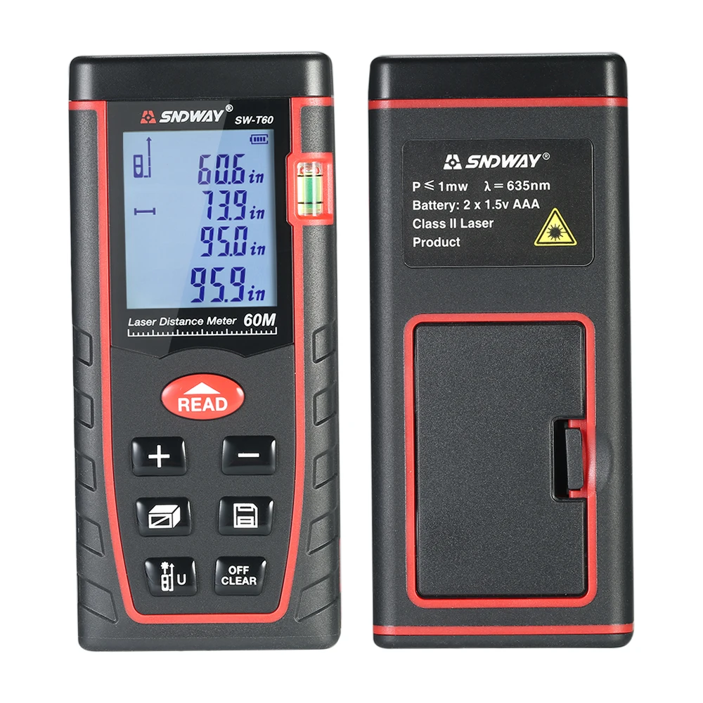 100/80/60/40m Laser Distance Meter Mini Handheld LCD Digital Laser