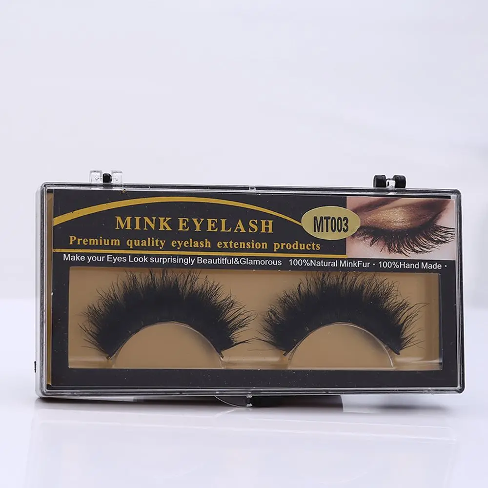 

1 Pair Handmade Black False Eye Lashes 100% Real Horse Hair Thick Long Full Size Soft False Eylashes Extension Makeup Tools