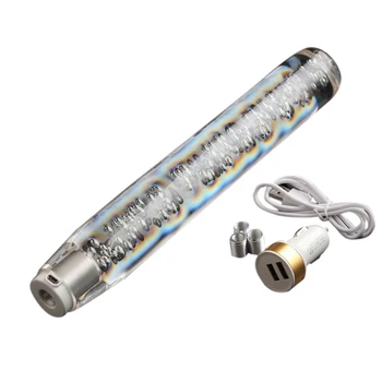 

Car Shift Knob Gear Shifter Lever with Crystal Bubble 7-Color LED Light 30CM