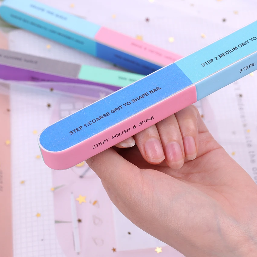 

1PCS Six-sided Polishing File Nail Tool Creative Printing Nail File Sanding Professional Nail File
