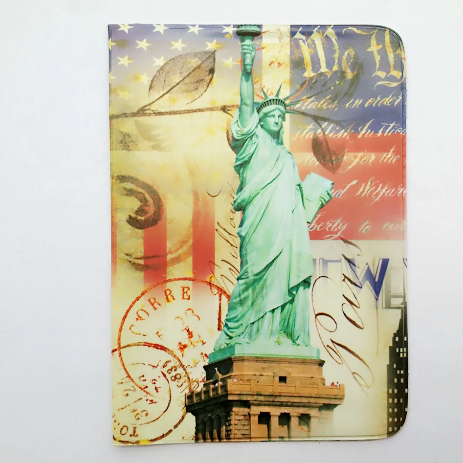 

2018 Newest USA Statue of Liberty Travel Passport Holder,PVC Leather Passport Cover Passport Wallets Passport Bag Case 10*14CM