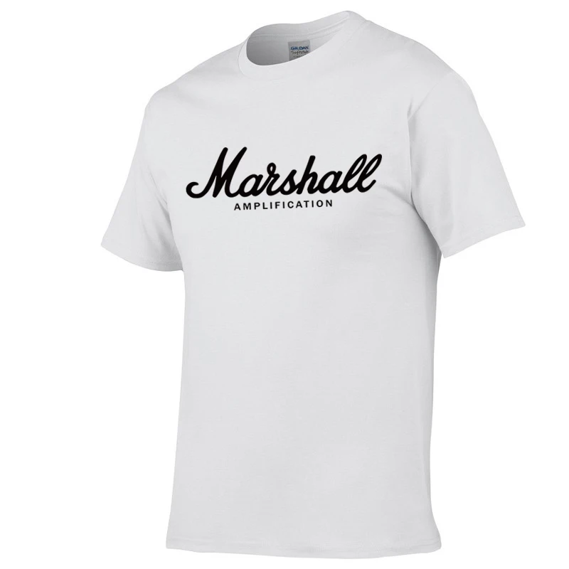 hot sale summer cotton Marshall t shirt men short sleeves tee hip hop T-shirt streetwear Boy/girl Tshirt XXS-2XL - Цвет: White