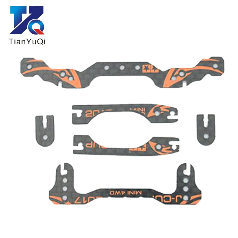 

MS Chassis Carbon Fiber Mass Damper Hanger Frame 2017 J-CUP Version Reinforcing Plate Lantern Set for Tamiya Mini 4WD Car Model