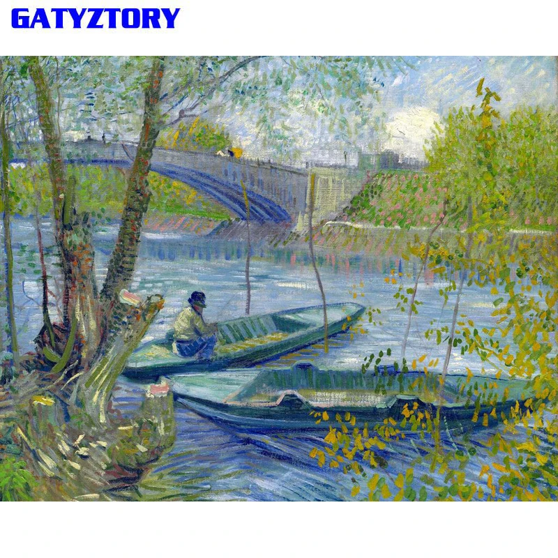 

GATYZTORY DIY Painting By Numbers Famous Picture Landscape Hand Painted Paint By Numbers Unique Gift For Home Decor 40x50cm Drop