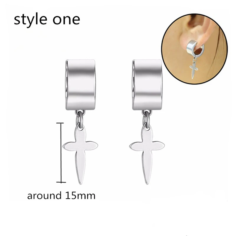 Мужские и женские модные серьги в виде креста 1 пара|mans earings jewelry|jewelry earringsfashion jewelry |