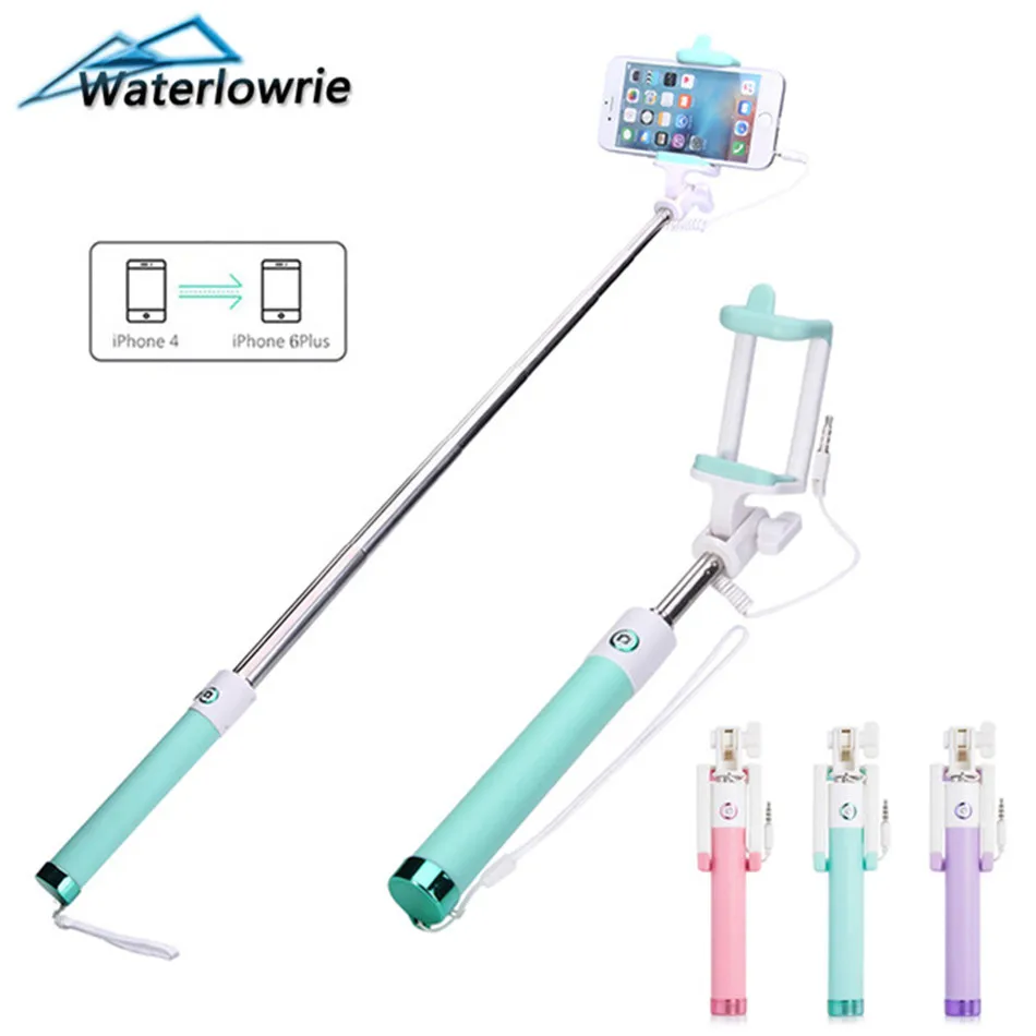 

Selfie Stick For Android / IOS Mobile Phone Extendable Cable Control Monopod Holder for Samsung Huawei Xiaomi & iPhone 7 8 X XR
