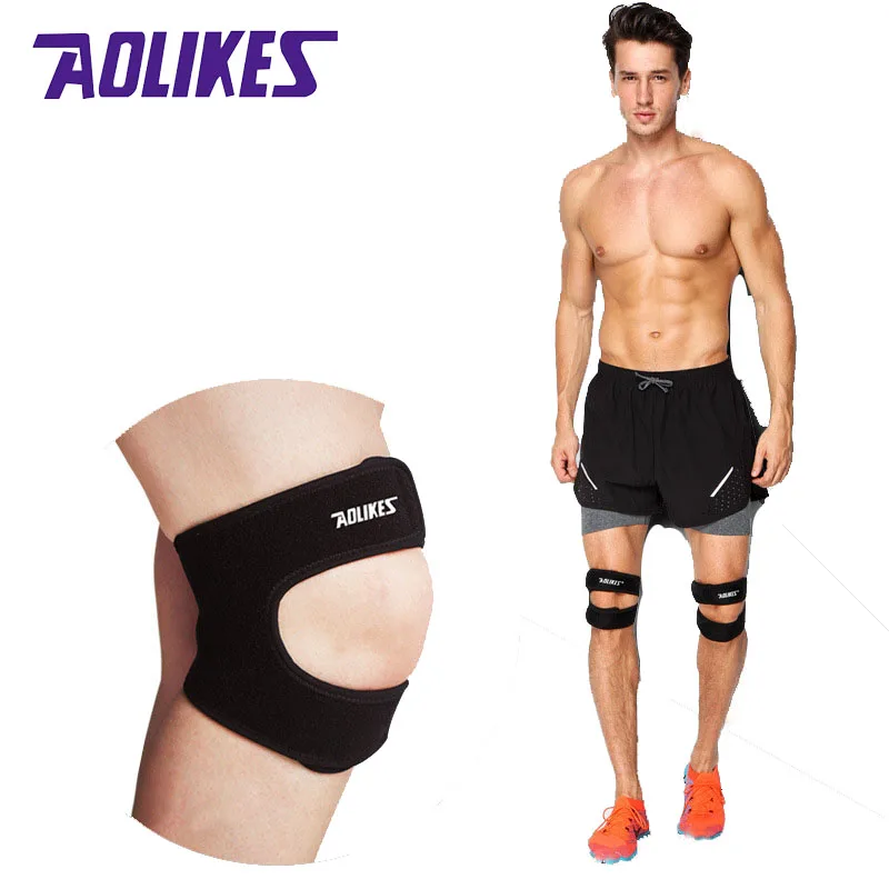 

AOLIKES 1PC Breathable Meniscus Knee Protector Pads Silica Gel Knee Pads Hiking Running Basketball Knee Support Knee Bandage