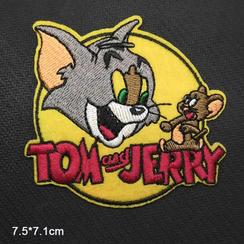 

Tom Cat Mouse Iron On Embroidered Clothes Patches For Clothing Stickers Garment Wholesale
