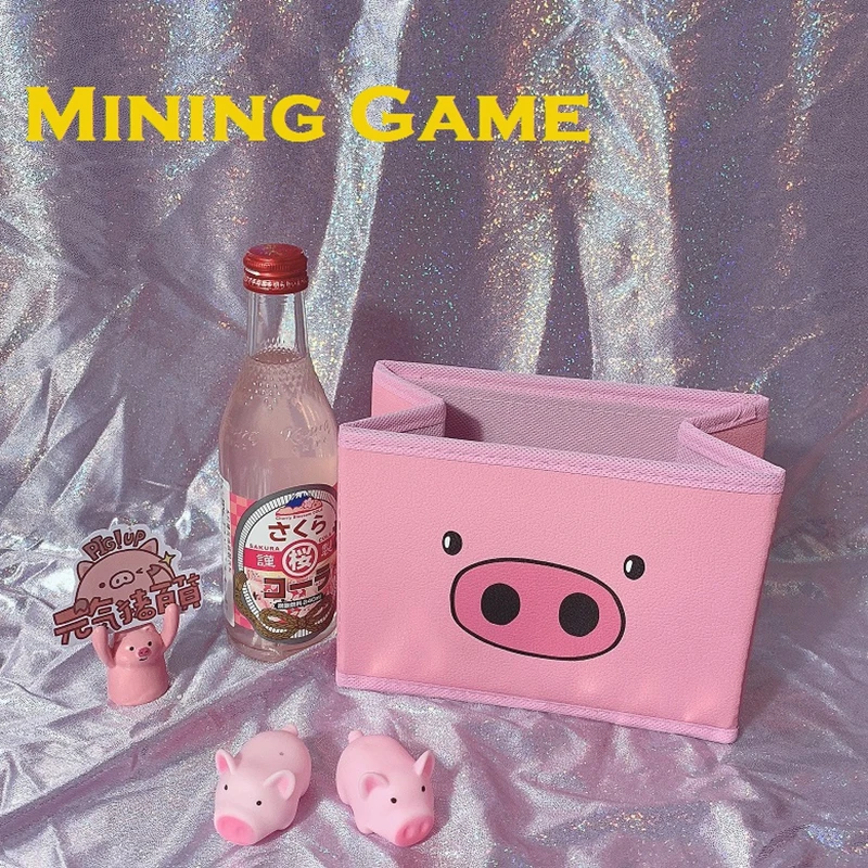 

Cartoon Gravity Falls Pink Pig Fold Box Toy Clothes Sailor Moon Storage Bag Box Party Decoration Supplies Kid Gril Friend Gifts