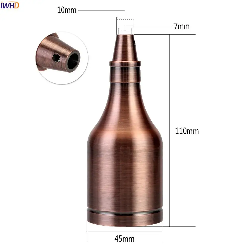 IWHD бутылка из серии «сделай сам» 110-220V Ламподержатель E27 патрон Portalamparas Винтаж Douille Soquete E27 лампа светильник держатель на базе CE UL - Цвет: E27