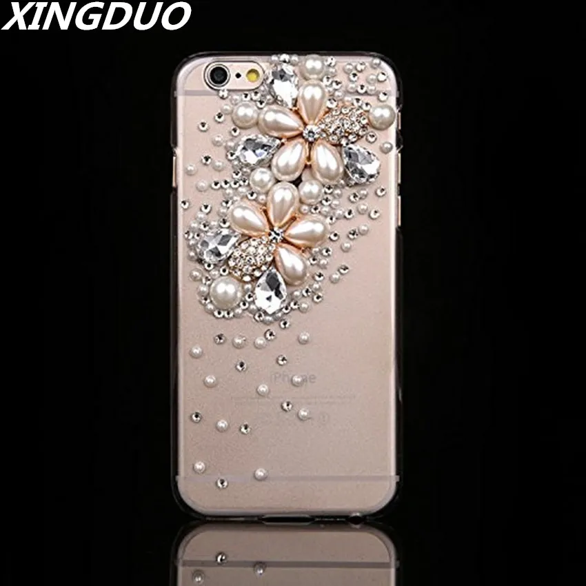 

XINGDUO Bling Rhinestone Crystal Diamond and Soft Back Phone Case Cover For iphone X XS XR XS MAX 5 5S 6 6S 7 8 Plus girl shell