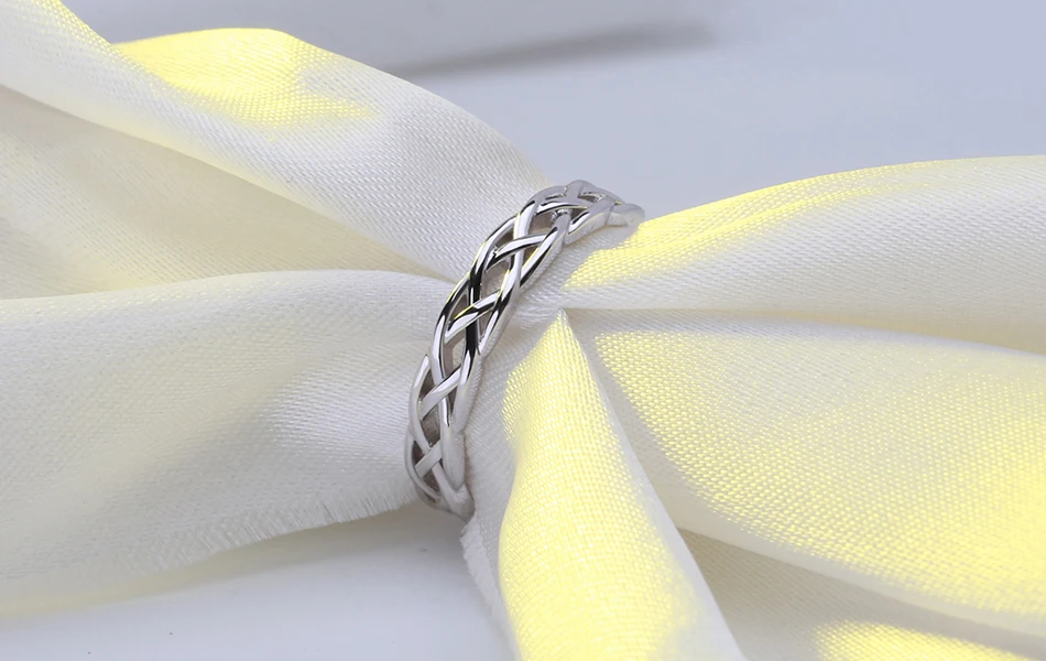 ORSA JEWELS 925 пробы серебряные женские кольца скрученная Форма кольцо на палец обручальное кольцо женские ювелирные изделия Прямая поставка OSR62