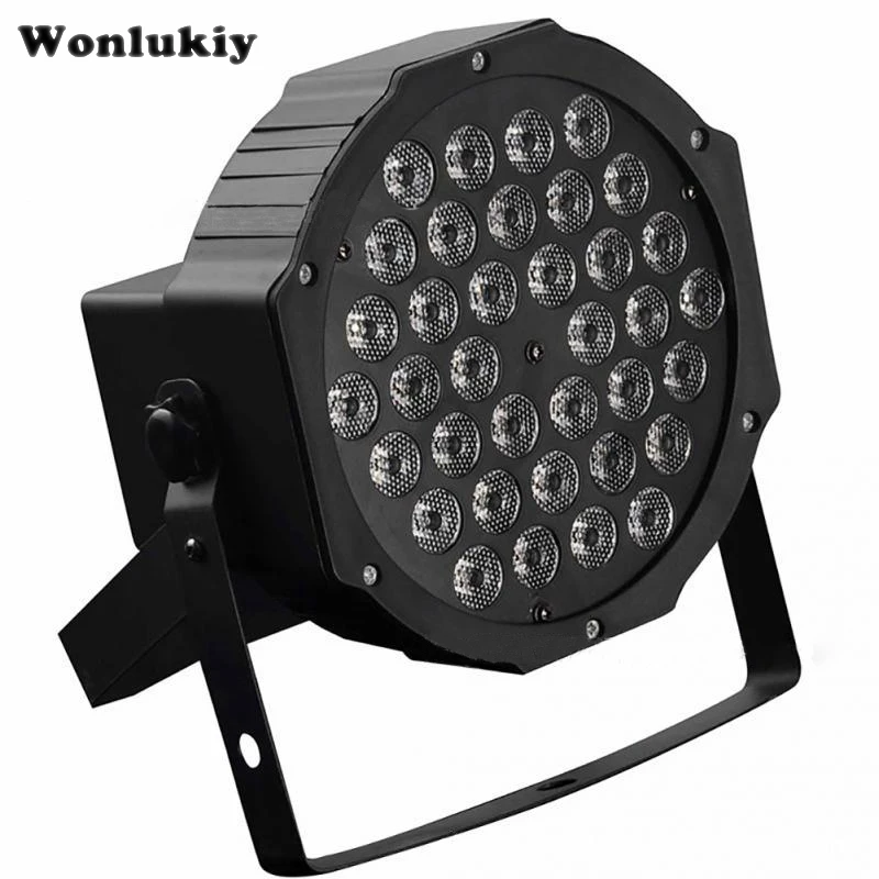 Wonlukiy 36*1W LED Stage Light DMX512 Master Slave Flat DJ Equipment