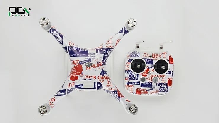 PGY DJI Phantom 4 Accessories Skin Stickers Decals 3M PVC Phantom 4 Waterproof Quadcopter Drone Parts Multiple Style