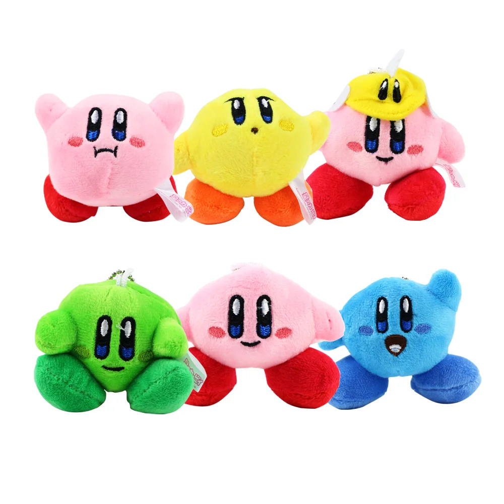 20pcs/lot 6 styles 6-7cm Kirby Star Plush Doll Standing Pose KeyChain Pendant stuffed Toys | Игрушки и хобби