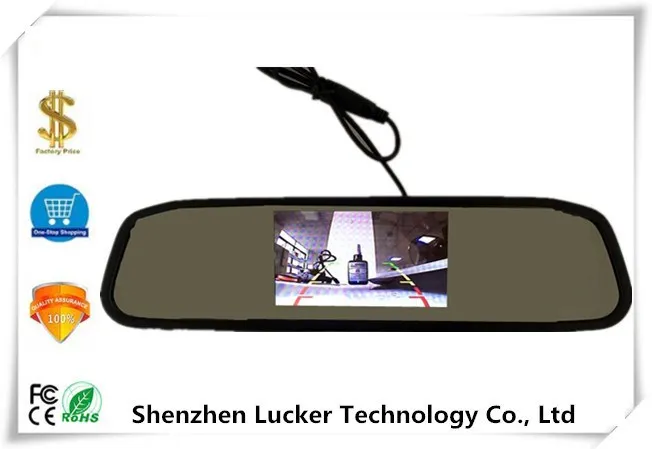 

4.3Inch TFT LCD Reversing Monitor color car Rear View Backup DVD Player 2CH Video In Display Rear view Mirror 12-24V