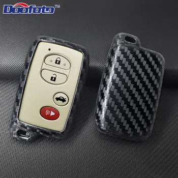 

Doofoto Car Styling Auto Decoration Accessories Carbon Fiber Grain Key Covers Shells For Toyota Camry Crown Land Prius Aqua Rav4