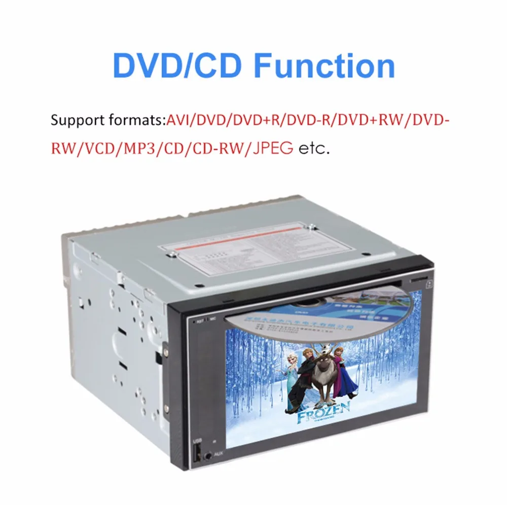 Best HD 1024X600 2Din Quad Core 2GB RAM 32GB ROM Android 6.0.1 Car DVD GPS Navigation Player Stereo Radio 2 Din Universal 4