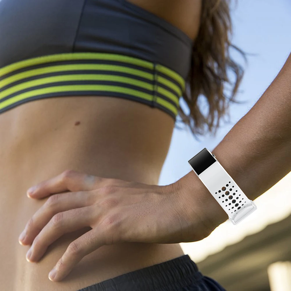 Силиконовый ремешок часов двойной цвет дышащие мягкие наручные часы для sports Charge 2 спортивные часы ремешок новая замена Браслет ремень