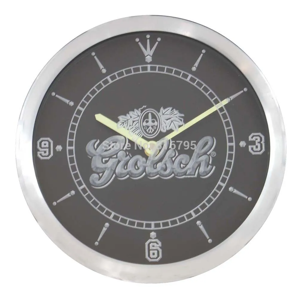 nc0002 Grolsch Beer Neon Light Signs LED Wall Clock 2