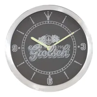 nc0002 Grolsch Beer Neon Light Signs LED Wall Clock 2