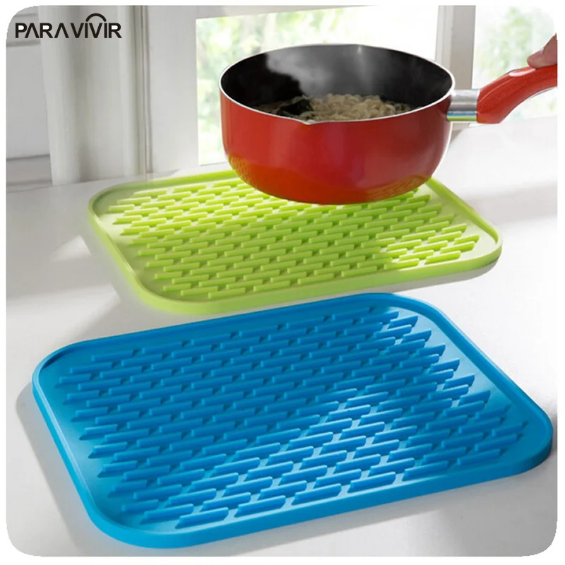 Buy Modern Rectangle Silicone Table Mat Durable Non