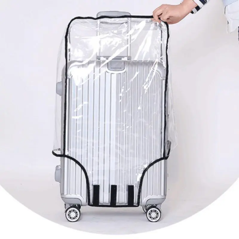 

New Fashion Waterproof Dustproof Rain Cover Clear Luggage Cover Travel Luggage Suitcase Cover 4 Size 20-28 Inch