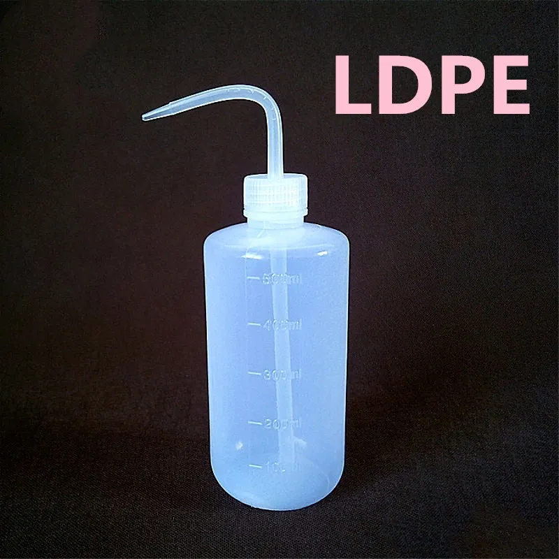 

500ml Plastic LDPE Laborotary Tattoo Wash Squeezy Measuring Bottle Hight Quality PP Small Caliber Wash Bottle For Lab Use