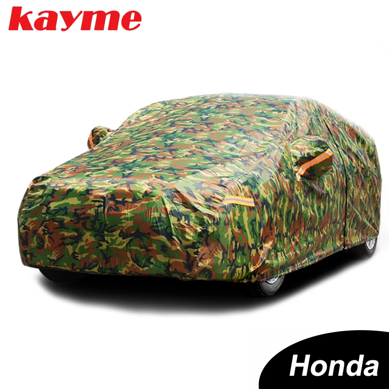 

Kayme waterproof camouflage car covers outdoor sun protection cover for Honda accord city crv fit civic hrv jazz odyssey
