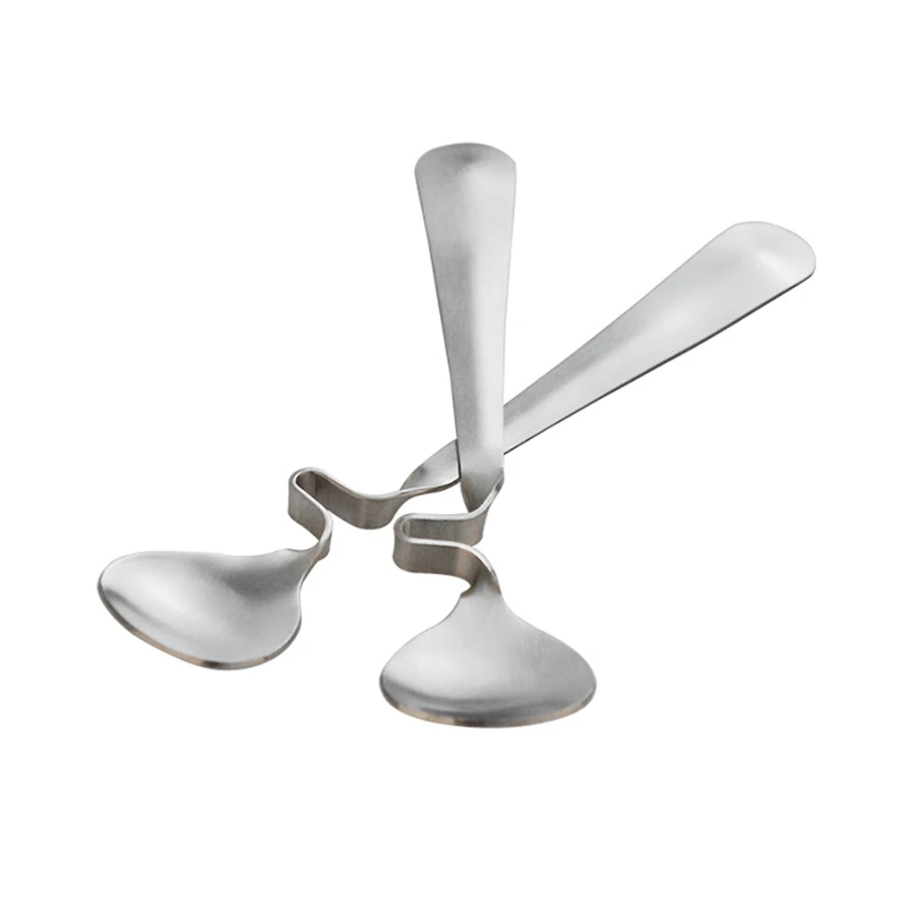 Stainless Steel Twisted Seasoning Spoon Scoop Hanging Coffee Sugar Salt Teaspoon Home Kitchen